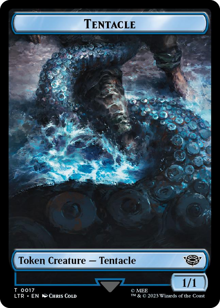 Tentacle // Food (0024) Double-Sided Token (Surge Foil) [The Lord of the Rings: Tales of Middle-Earth Tokens] | Nerdhalla Games