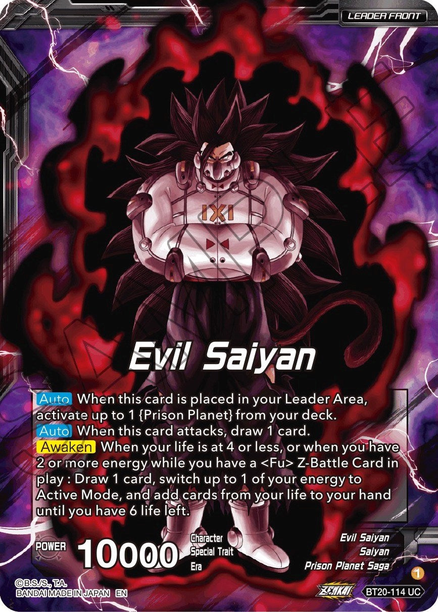 Evil Saiyan // Cumber, Maddening Force (BT20-114) [Power Absorbed Prerelease Promos] | Nerdhalla Games