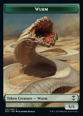 Elf Warrior // Wurm Double-sided Token [Streets of New Capenna Commander Tokens] | Nerdhalla Games