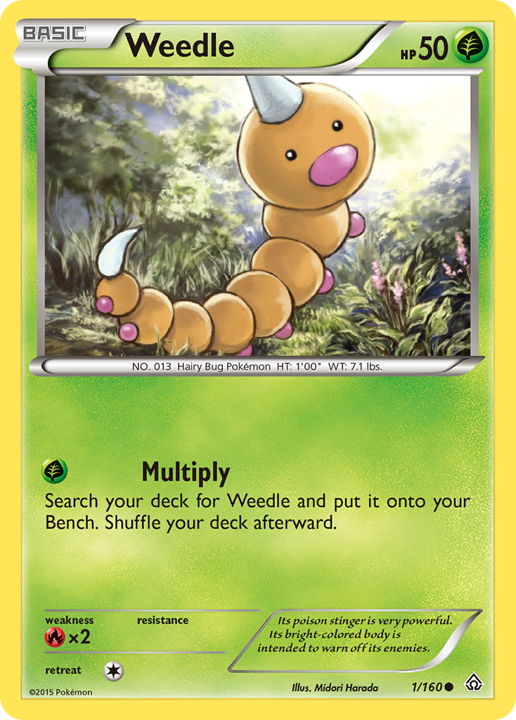 Weedle (1/160) [XY: Primal Clash] | Nerdhalla Games