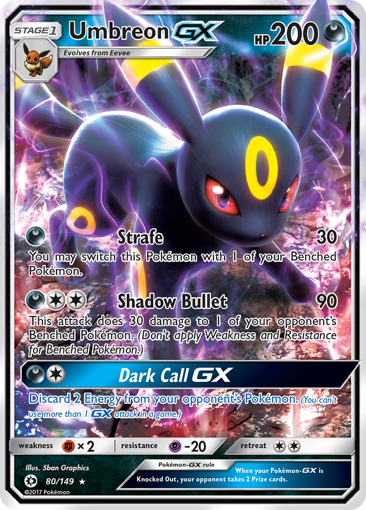 Umbreon GX (80/149) [Sun & Moon: Base Set] | Nerdhalla Games