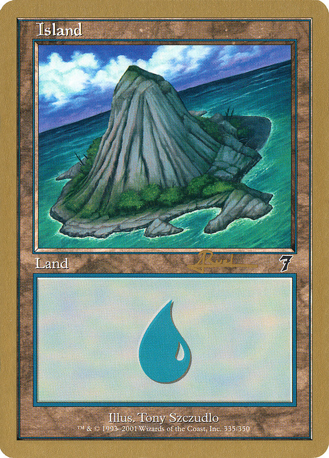 Island (ar335) (Antoine Ruel) [World Championship Decks 2001] | Nerdhalla Games