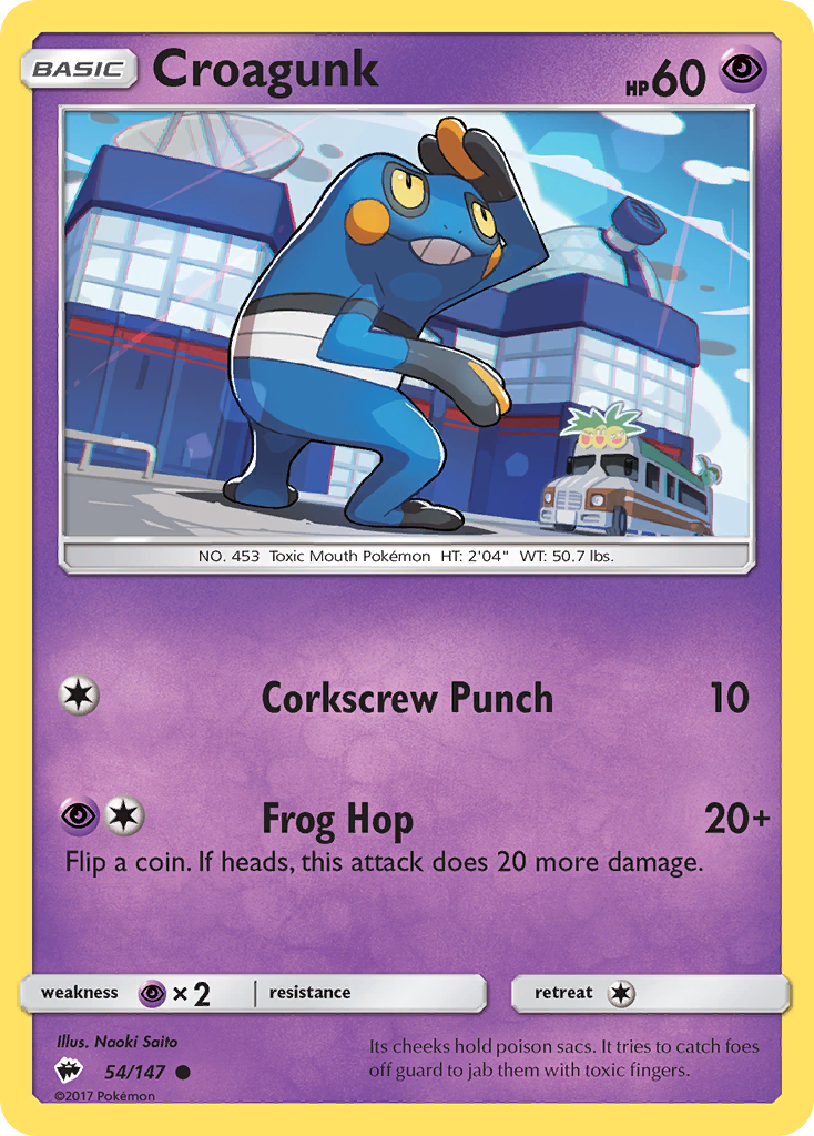 Croagunk (54/147) [Sun & Moon: Burning Shadows] | Nerdhalla Games