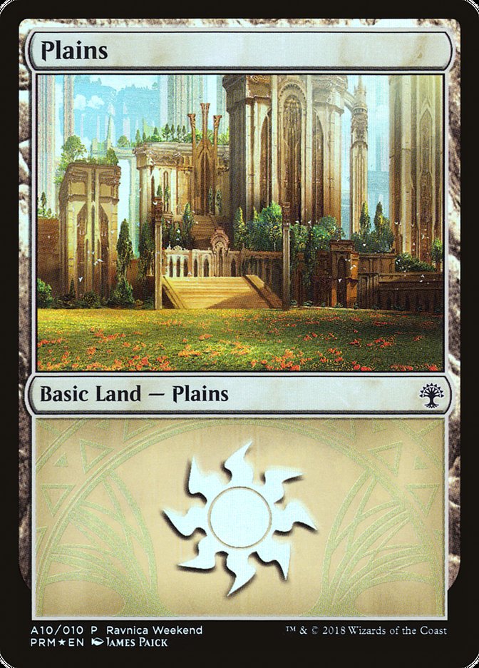 Plains (A10) [Guilds of Ravnica Ravnica Weekend] | Nerdhalla Games