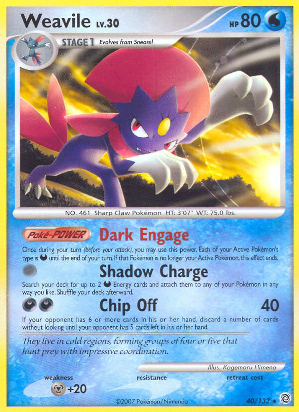 Weavile (40/132) [Diamond & Pearl: Secret Wonders] | Nerdhalla Games