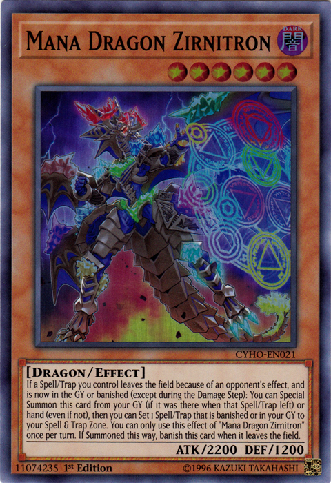 Mana Dragon Zirnitron [CYHO-EN021] Super Rare | Nerdhalla Games