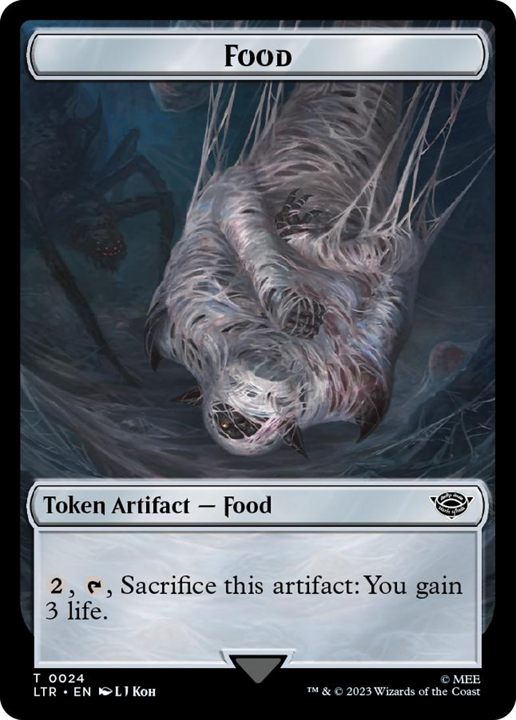 Tentacle // Food (0024) Double-Sided Token (Surge Foil) [The Lord of the Rings: Tales of Middle-Earth Tokens] | Nerdhalla Games