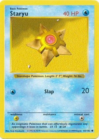 Staryu (65/102) [Base Set Shadowless Unlimited] | Nerdhalla Games