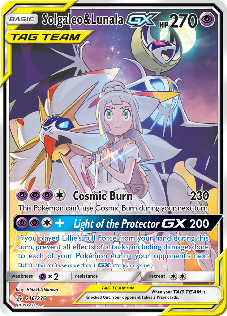 Solgaleo & Lunala GX (216/236) [Sun & Moon: Cosmic Eclipse] | Nerdhalla Games