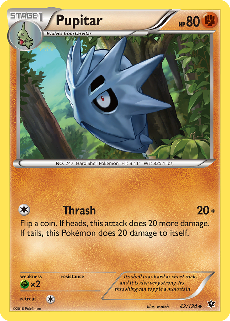 Pupitar (42/124) [XY: Fates Collide] | Nerdhalla Games