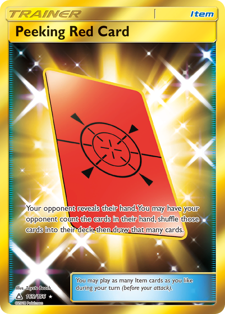 Peeking Red Card (169/156) [Sun & Moon: Ultra Prism] | Nerdhalla Games