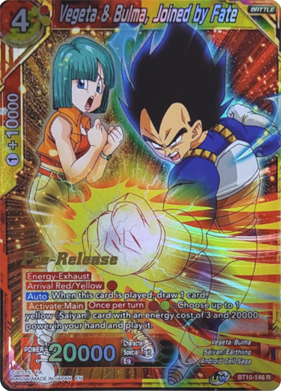 Vegeta & Bulma, Joined by Fate (BT10-146) [Rise of the Unison Warrior Prerelease Promos] | Nerdhalla Games