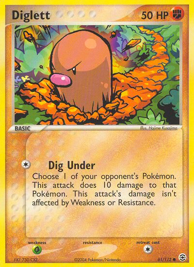 Diglett (61/112) [EX: FireRed & LeafGreen] | Nerdhalla Games