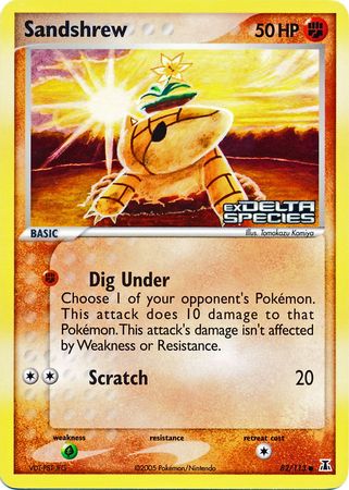 Sandshrew (82/113) (Stamped) [EX: Delta Species] | Nerdhalla Games