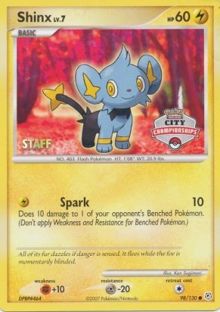 Shinx (98/130) (Staff City Championships Promo) [Nintendo: Black Star Promos] | Nerdhalla Games