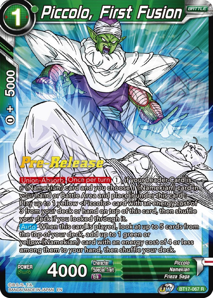 Piccolo, First Fusion (BT17-067) [Ultimate Squad Prerelease Promos] | Nerdhalla Games