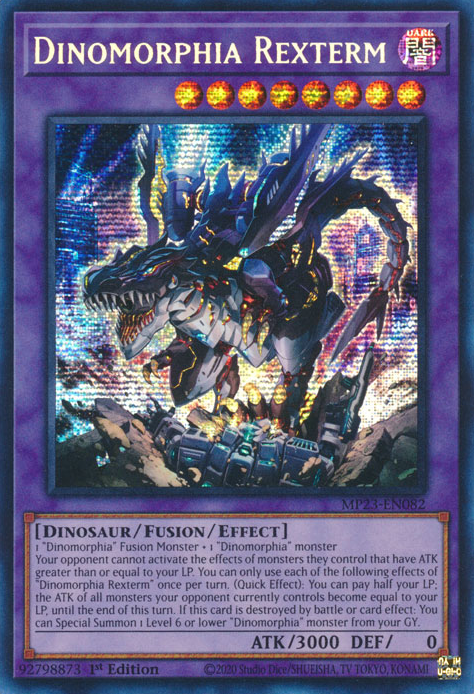 Dinomorphia Rexterm [MP23-EN082] Prismatic Secret Rare | Nerdhalla Games