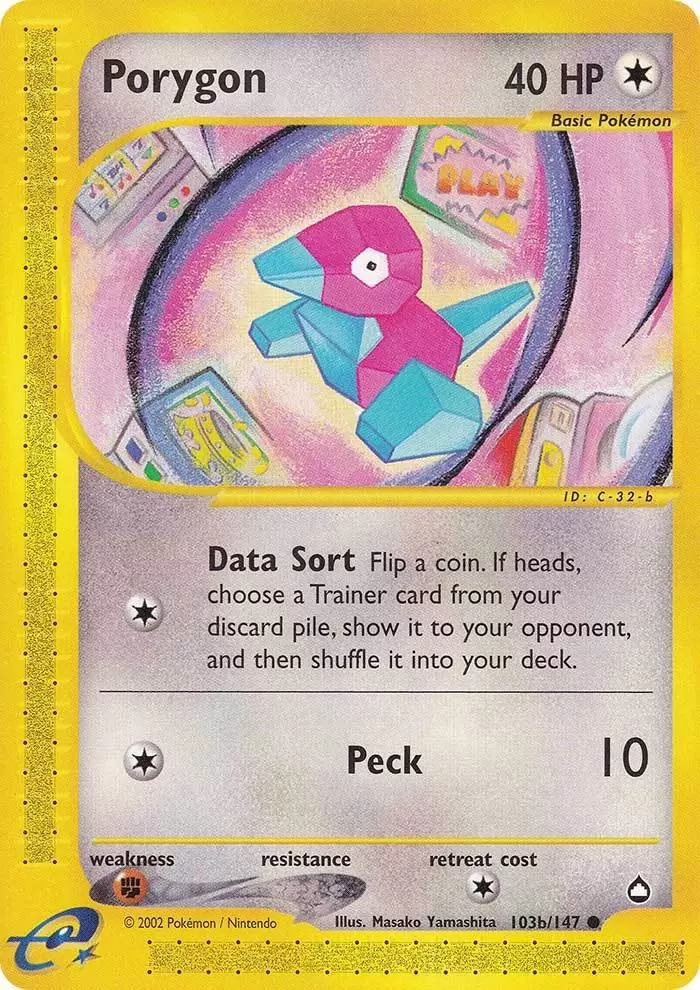 Porygon (103b/147) [Aquapolis] | Nerdhalla Games