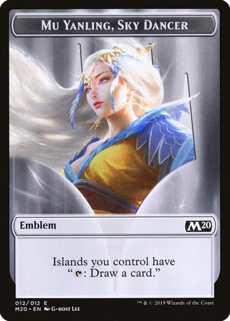 Emblem - Mu Yanling, Sky Dancer [Core Set 2020 Tokens] | Nerdhalla Games