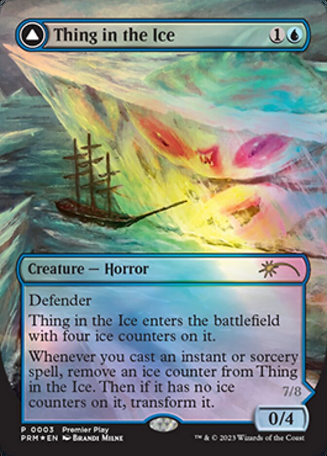 Thing in the Ice // Awoken Horror (Borderless Alternate Art) [Regional Championship Qualifiers 2023] | Nerdhalla Games