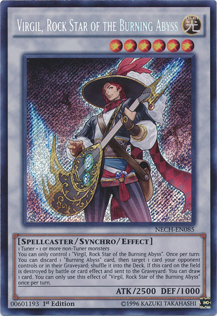 Virgil, Rock Star of the Burning Abyss [NECH-EN085] Secret Rare | Nerdhalla Games