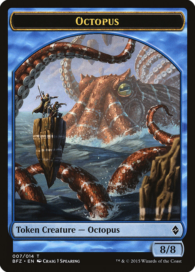 Octopus [Battle for Zendikar Tokens] | Nerdhalla Games