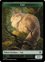 Drake // Cat Double-Sided Token [Murders at Karlov Manor Commander Tokens] | Nerdhalla Games