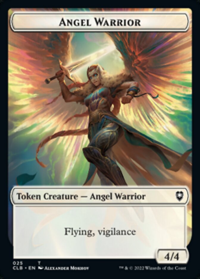 Kor Warrior // Angel Warrior Double-sided Token [Commander Legends: Battle for Baldur's Gate Tokens] | Nerdhalla Games