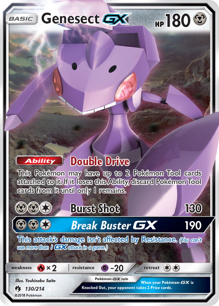 Genesect GX (130/214) [Sun & Moon: Lost Thunder] | Nerdhalla Games