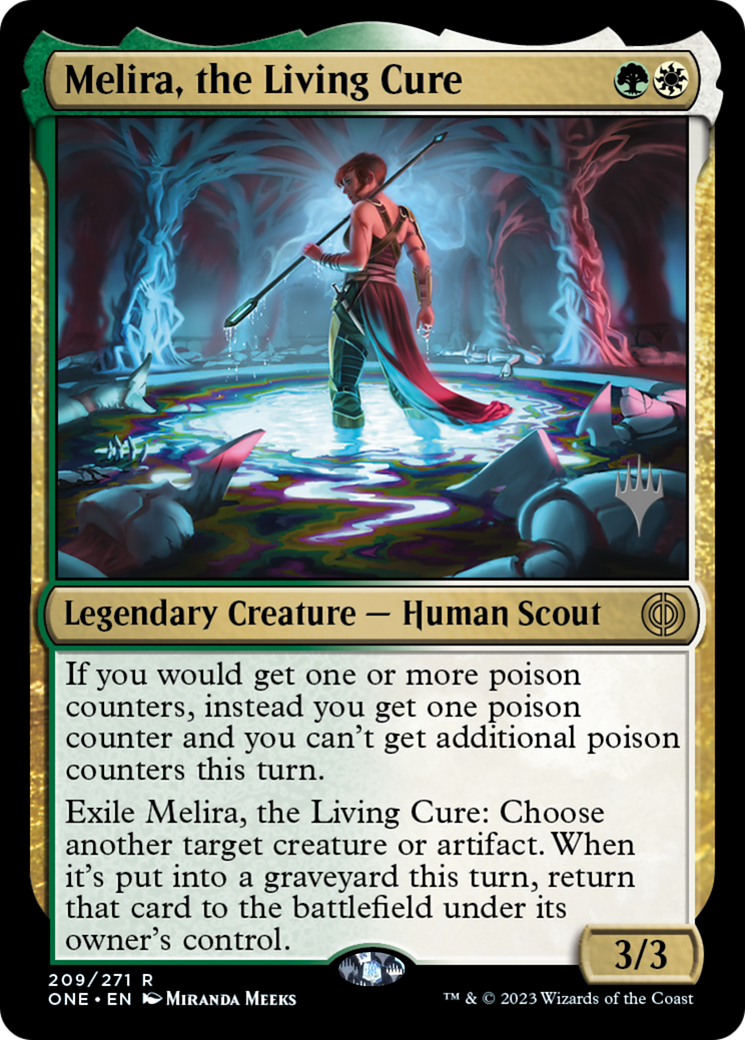 Melira, the Living Cure (Promo Pack) [Phyrexia: All Will Be One Promos] | Nerdhalla Games