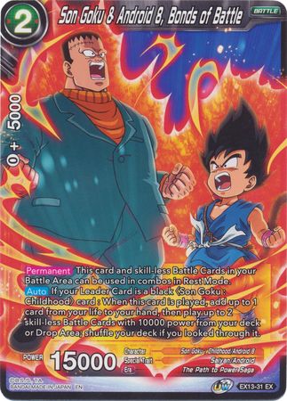 Son Goku & Android 8, Bonds of Battle [EX13-31] | Nerdhalla Games