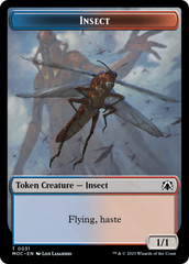 Soldier // Insect Double-Sided Token [March of the Machine Commander Tokens] | Nerdhalla Games