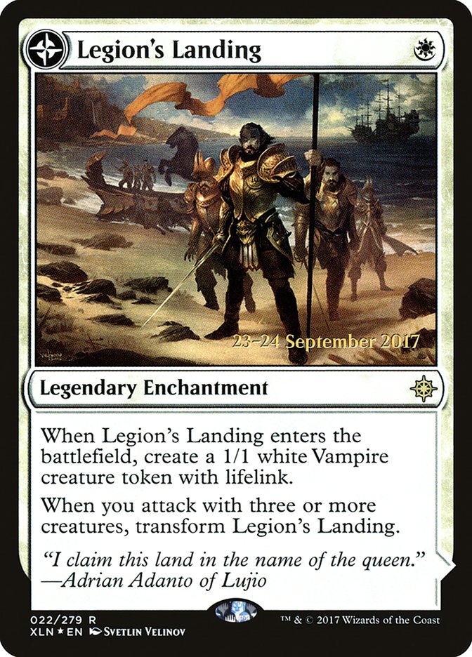 Legion's Landing // Adanto, the First Fort  [Ixalan Prerelease Promos] | Nerdhalla Games