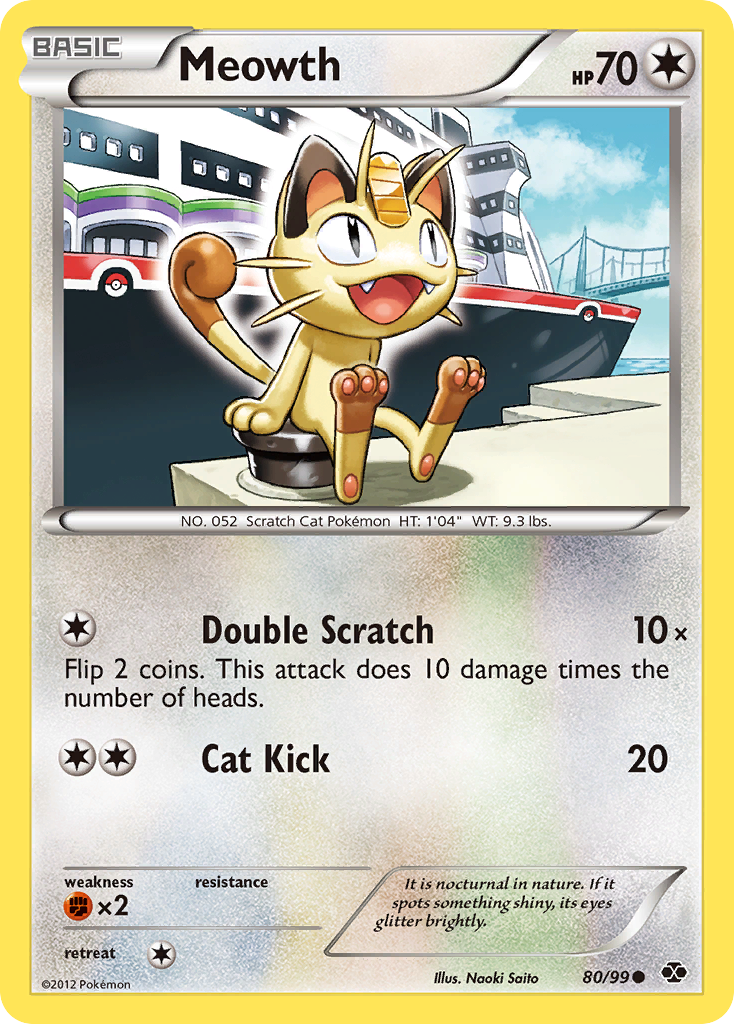 Meowth (80/99) [Black & White: Next Destinies] | Nerdhalla Games