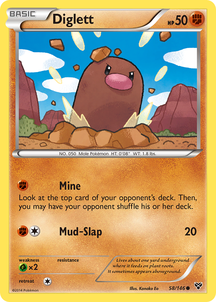 Diglett (58/146) [XY: Base Set] | Nerdhalla Games