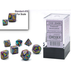 Chessex -  Mini Polyhedral 7 Sided Dice | Nerdhalla Games