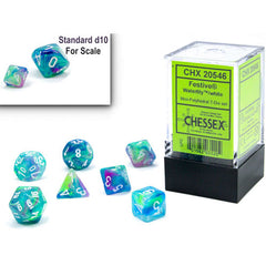 Chessex -  Mini Polyhedral 7 Sided Dice | Nerdhalla Games