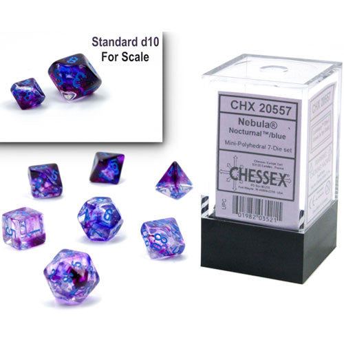 Chessex -  Mini Polyhedral 7 Sided Dice | Nerdhalla Games