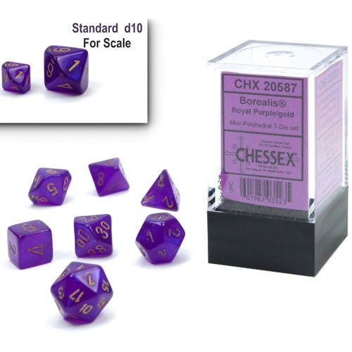 Chessex -  Mini Polyhedral 7 Sided Dice | Nerdhalla Games