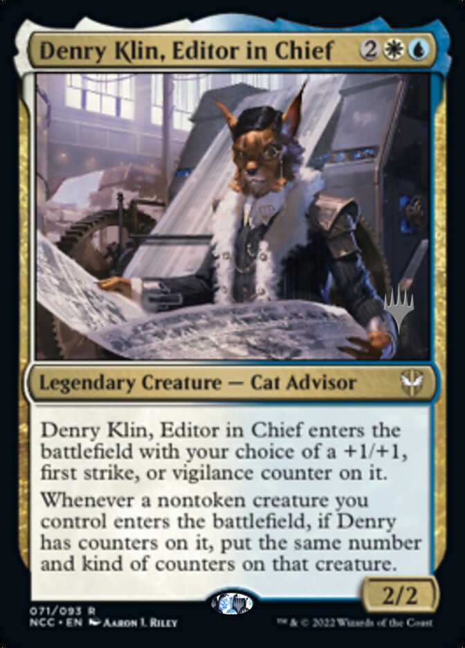 Denry Klin, Editor in Chief (Promo Pack) [Streets of New Capenna Commander Promos] | Nerdhalla Games