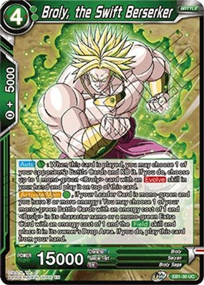 Broly, the Swift Berserker (EB1-30) [Battle Evolution Booster] | Nerdhalla Games