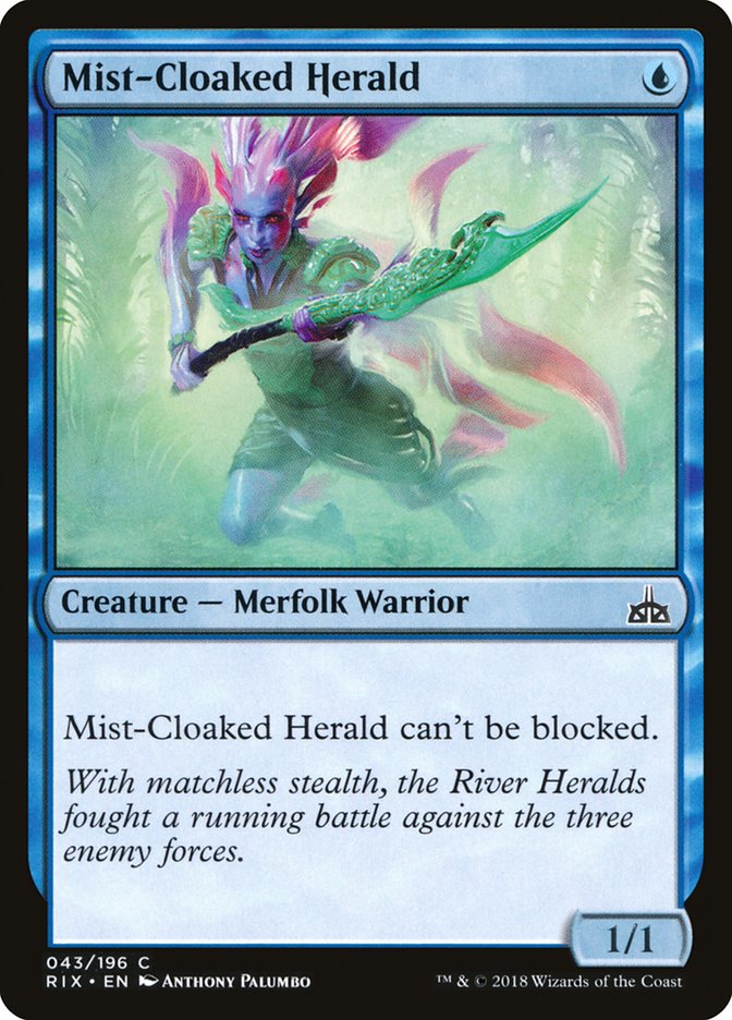 Mist-Cloaked Herald [Rivals of Ixalan] | Nerdhalla Games