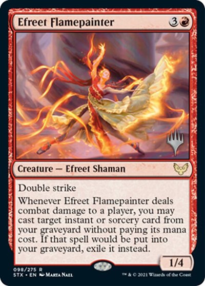 Efreet Flamepainter (Promo Pack) [Strixhaven: School of Mages Promos] | Nerdhalla Games