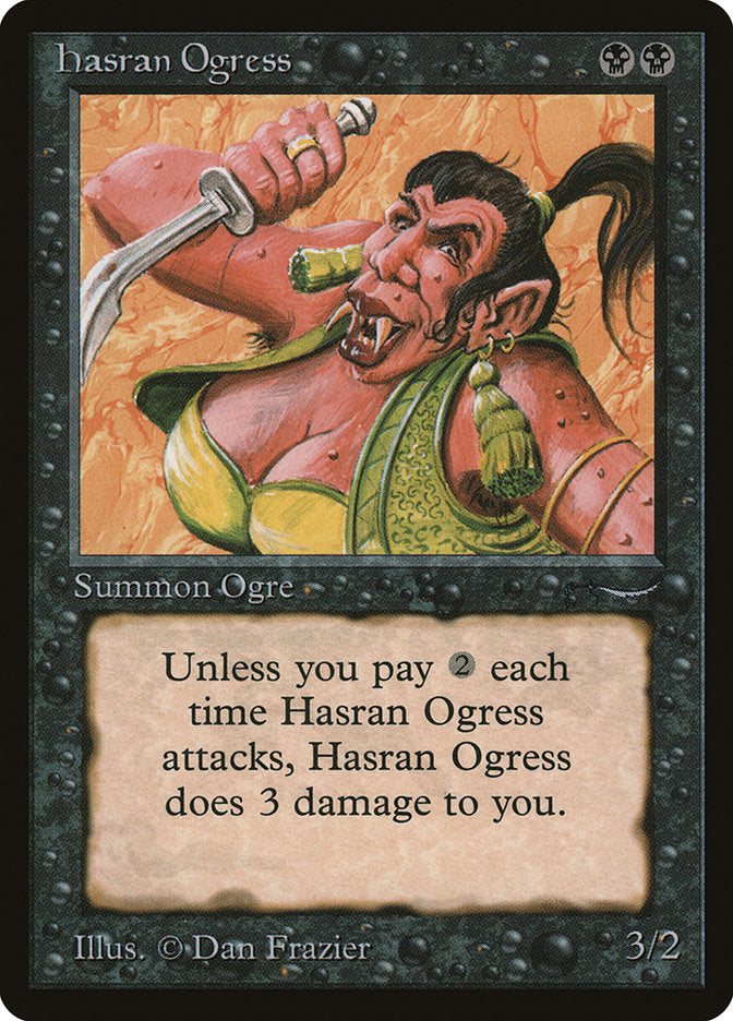 Hasran Ogress (Dark Mana Cost) [Arabian Nights] | Nerdhalla Games