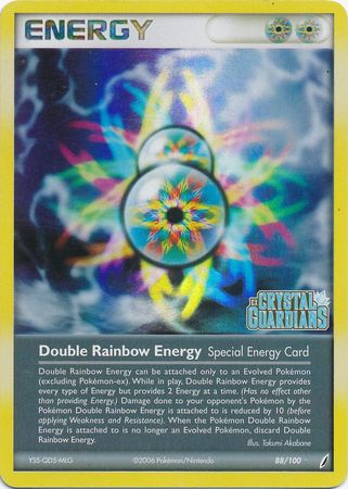 Double Rainbow Energy (88/100) (Stamped) [EX: Crystal Guardians] | Nerdhalla Games