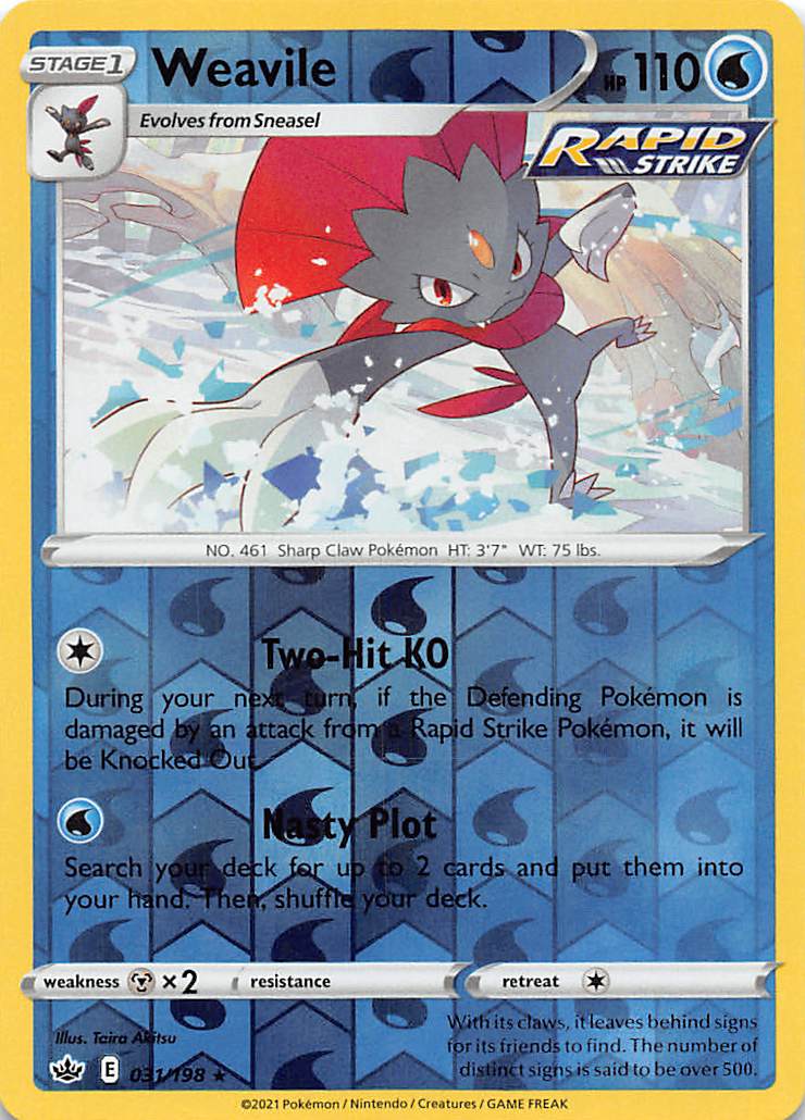 Weavile (031/198) [Sword & Shield: Chilling Reign] | Nerdhalla Games