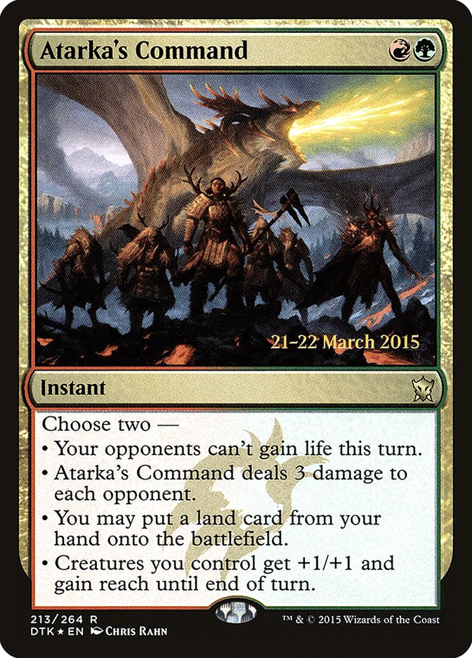 Atarka's Command  [Dragons of Tarkir Prerelease Promos] | Nerdhalla Games