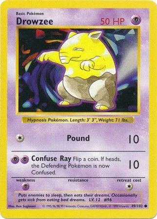 Drowzee (49/102) [Base Set Shadowless Unlimited] | Nerdhalla Games