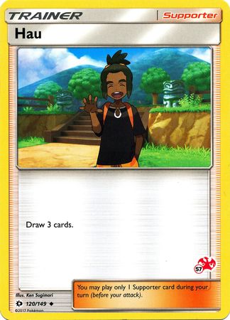 Hau (120/149) (Charizard Stamp #57) [Battle Academy 2020] | Nerdhalla Games