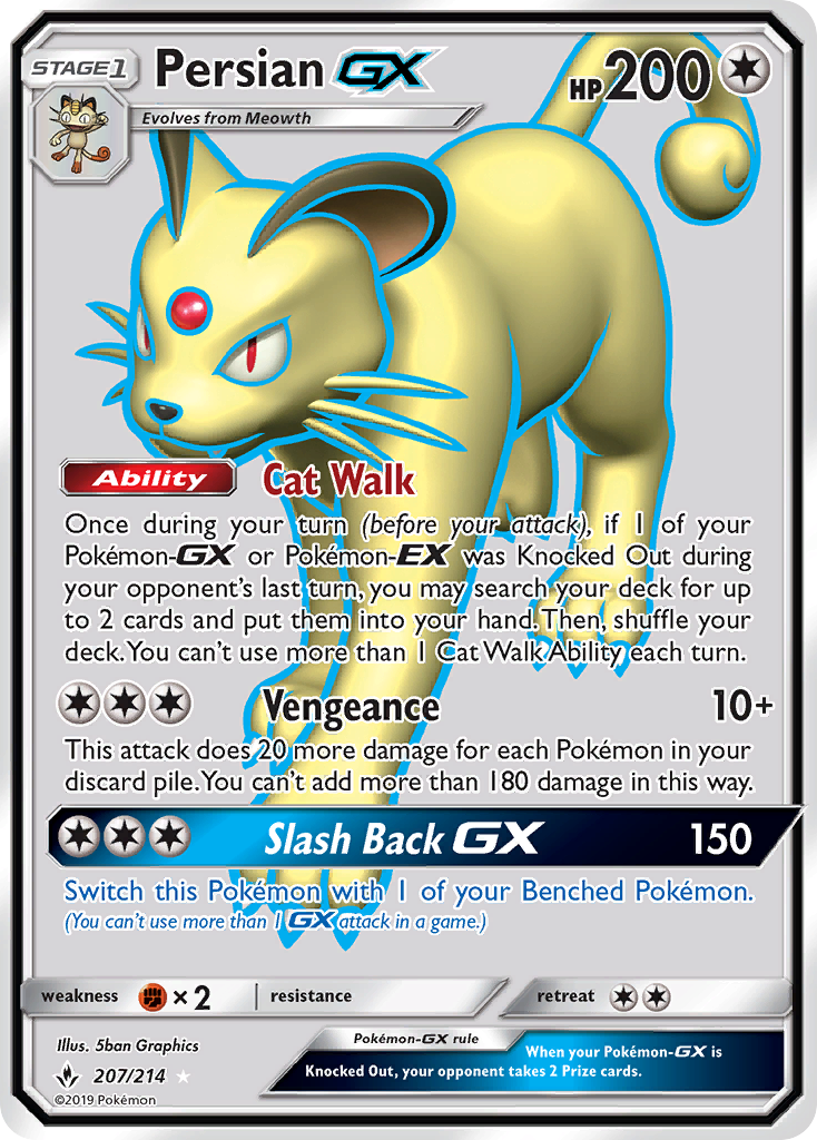 Persian GX (207/214) [Sun & Moon: Unbroken Bonds] | Nerdhalla Games